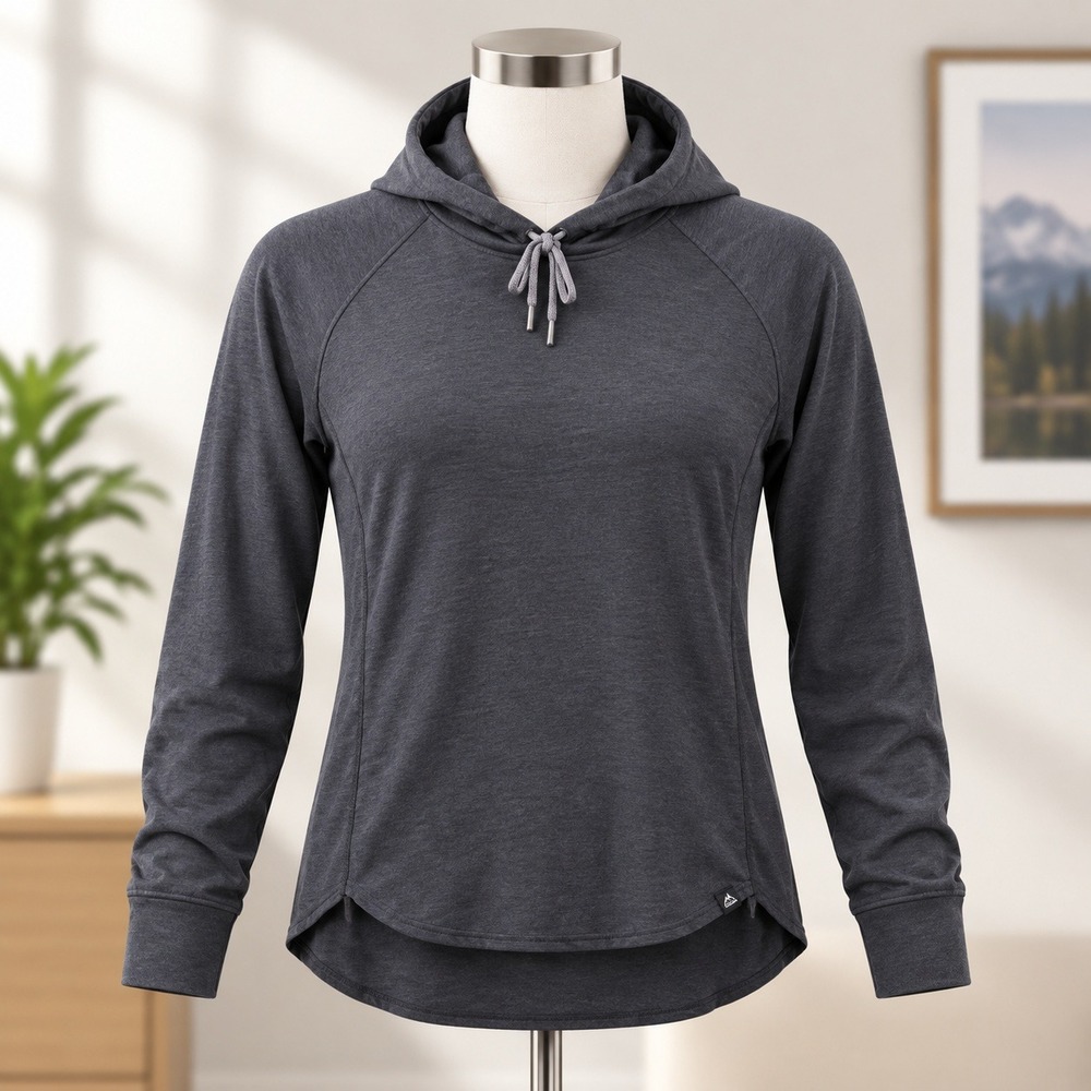 Under Armour Waffle Knit Hoodie Mens Medium Gray Thermal Raglan Pullover